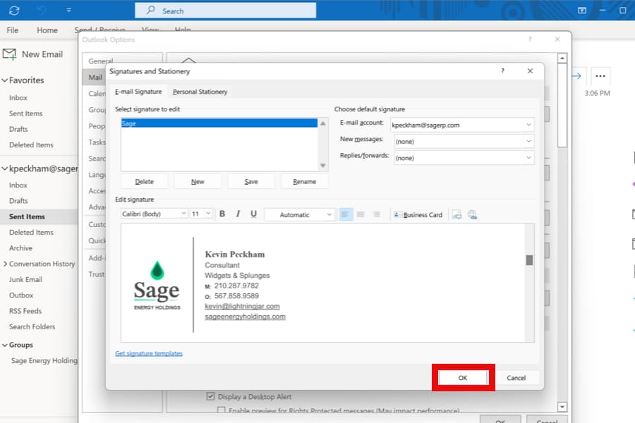 Outlook Screenshot - 8
